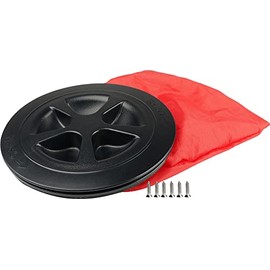 SEAFLO Deck Plate Hatch for Marine Boat Kayak Choose Size, Color and Storage Bag (4", Black with Storage Bag 1-Pack)