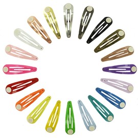 Snap Clips w/Pad - Pick Color - Tear Drop Shape - 50 mm (2 inches) (Qty 10, Lavender)
