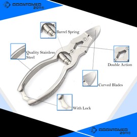 OdontoMed2011® Podiatrist Mycotic Toenail Nippers 6", Professional Cantilever Calliper Cutter Double Action Chiropody Podiatry Instruments