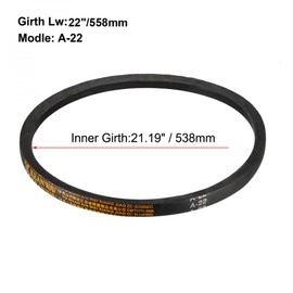 sourcing map A22 Drive V-Belts 22" Inner Length 13mm Width 8mm Thick JIS Standard A-Section Rubber Drive Transmission Belt