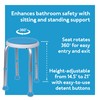 Carex Swivel Shower Stool With Padded Seat, Shower Seat For