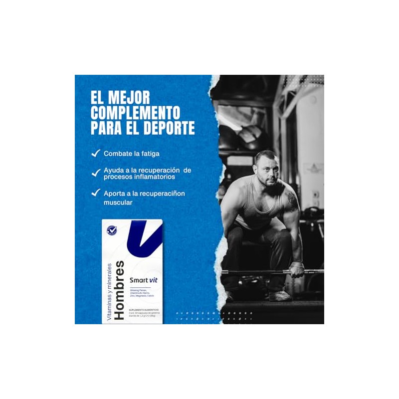 SMART VIT Paquete de 3 piezas Vitaminas y Minerales Hombres