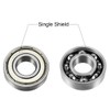 sourcing map Deep Groove Ball Bearing 6002Z Single Shield Chrome