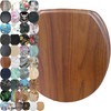 SANILO Wooden Toilet Seat with Soft Close [ROUND] - Decorative,