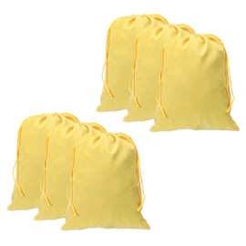 sourcing map 10pcs Velvet Gift Bags 7.9" x 9.8" Drawstring Jewelry Pouches Reusable Gift Packaging Storage Bags with Drawstring for Jewelry Bracelet Headphone Bead Gift Candy, Yellow