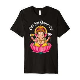 Hindu Ganesha Puja Elephant God India Meditation Yoga Murti Premium T-Shirt