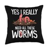 Compost Bin Vermicomposting Worm Compost Worm Farming Throw Pillow