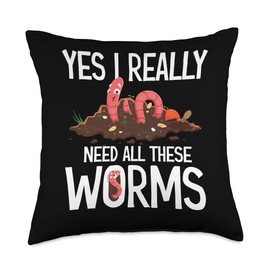 Compost Bin Vermicomposting Worm Compost Worm Farming Throw Pillow