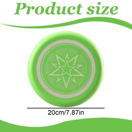 WUSJCOF 1 x Throwing Disc for Adults, Children, Sports, Games and Outdoor Fun, Green, Fluorescence