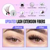 Pawotence Lash Extension Kit DIY 280pcs Brown Lash Clusters Eyelash
