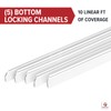 Chain-Link Fence Blade Slats with Bottom Lock (8-ft, White)