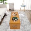 choayun 39.4 in Foldable Coffee Table, Bamboo Folding Floor Table,