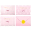 Crisky Bow Thank You Cards with Envelopes Baby Shower Pink