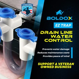 Condensate Trap 3/4 PVC P Trap HVAC with Clear Tubing to easily spot Dirt & Debris — EZ Trap Brush included to clean HVAC Condensate Drain Line — HVAC Fittings designed to connect with your system