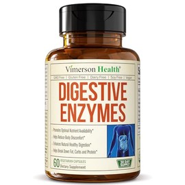 Enzimas digestivas con probióticos. Suplemento multienzimático natural avanzado para una mejor digestión y absorción de nutrientes. Ayuda a promover  
