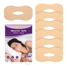 Mundpflaster Schlafen 30 Stück, O-förmiges Mouth Tape, unterstützt bessere Nasenatmung und Schlafqualität, hautfreundlich und atmungsaktiv, Anti-Schnarch Hilfe für Männer und Frauen