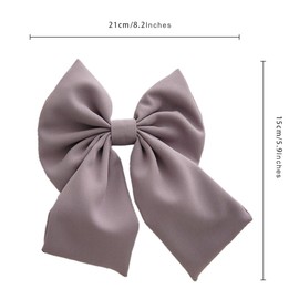 scicent Hair Barrettes for Women 2 Pcs Elegant Bow Hair Clips for Girls Solid Color Hair Bows Bowknot Hair Clips with Spring Hair Bows for Women Hair Bowknots with Long Silky Satin - 28217