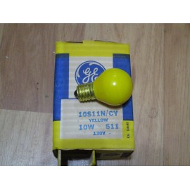 GE Box Of 6 Vintage NOS GE 10S11N/CY Yellow Light Bulbs Lamp Sign 10 Watt 120V