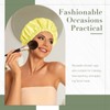 Edoneery Shower Cap for Women, Reusable Large Waterproof Shower Bonnet