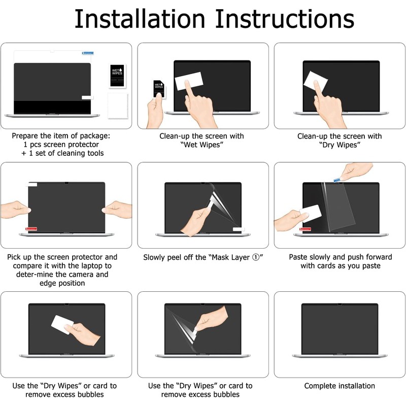 2 Pack Screen Protector for MacBook Air 13.6 Inches 2025