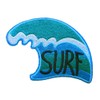 KLORIZ Surf Embroidered Iron On Sew On Patch Sea Wave