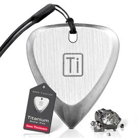 GPCA - Púa de guitarra y ukelele de titanio, integral, con correa de silicona, accesorios esenciales para músicos
