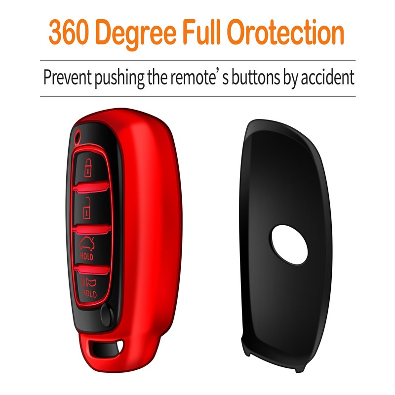 Sindeda Key Fob Cover with Keychain Soft Full Protection Key