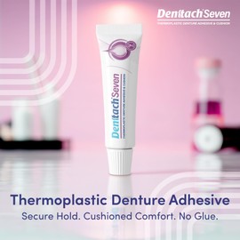 Denttach Seven Denture Adhesive, Thermoplastic Denture Cushion and Reliner, Upper and Lower Denture Comfort for Up to 7 Days, Zero Glue, Zinc Free (2)