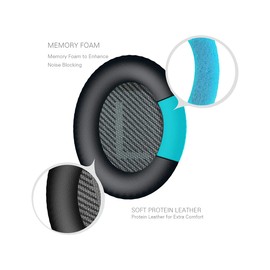 INF Ohrpolster für Bose QuietComfort 15 QC2 QC25 Ae2 Ae2i Ae2w SoundTrue & SoundLink Kopfhörer(1 Paar Schwarz)