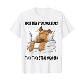 Airedale Terrier Sleeping Pajamas Nightgown T-Shirt