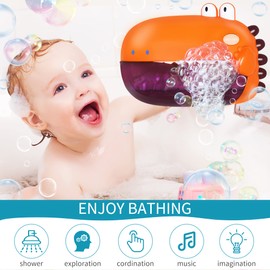 Grechi Dinosaur Bath Toys for Toddlers, Automatic Bubble Machine with 12 Children’s Songs, Baby Bathtub Toys for Kids Age 1-3 5-7, Fun & Safe Bath Time Toys for Boys & Girls