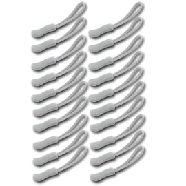 DYZD Zipper Tabs Fasteners Replacement Zipper Pulls Pulls (Pack of 20, Gray)