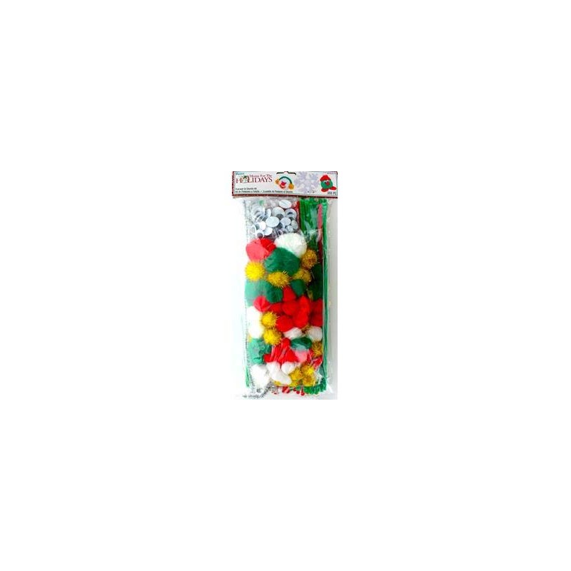 Darice, 300 Piece, Jumbo Craft Pack, Christmas Theme, Assorted