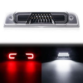SHINEFIT LED High Mount 3rd Brake Light Replacement for 2014 2015 2016 2017 2018 Silverado Sierra 1500 2500HD 3500HD Red 3rd Brake Light White Cargo Lamp