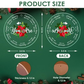 Inspirational Gifts for Women Friends - Christian Religious Christmas Ornaments, Catholic Religious Decor Gifts, Christian Christmas Decor - Christmas Tree Decoration Acrylic Ornament