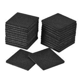 uxcell Furniture Pads, 24Pcs 2.4'' - Square Self Adhesive Felt Furniture Pads, Floor Protectors for Furniture Feet Chairs Legs Hardwood Floors (Black)