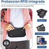 Cangurera de Viaje, Cinturón de Viaje con Bloqueo RFID, Soporte