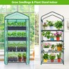 Ohuhu Mini Greenhouse for Indoor Outdoor, Small Plastic Plant Green