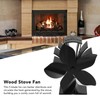 Stove Fan Heat Powered Low Noise Aluminium Alloy 5 Blade
