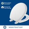 Mayfair Cameron White Toilet Seat, Non Slip Heavy Duty Wood,