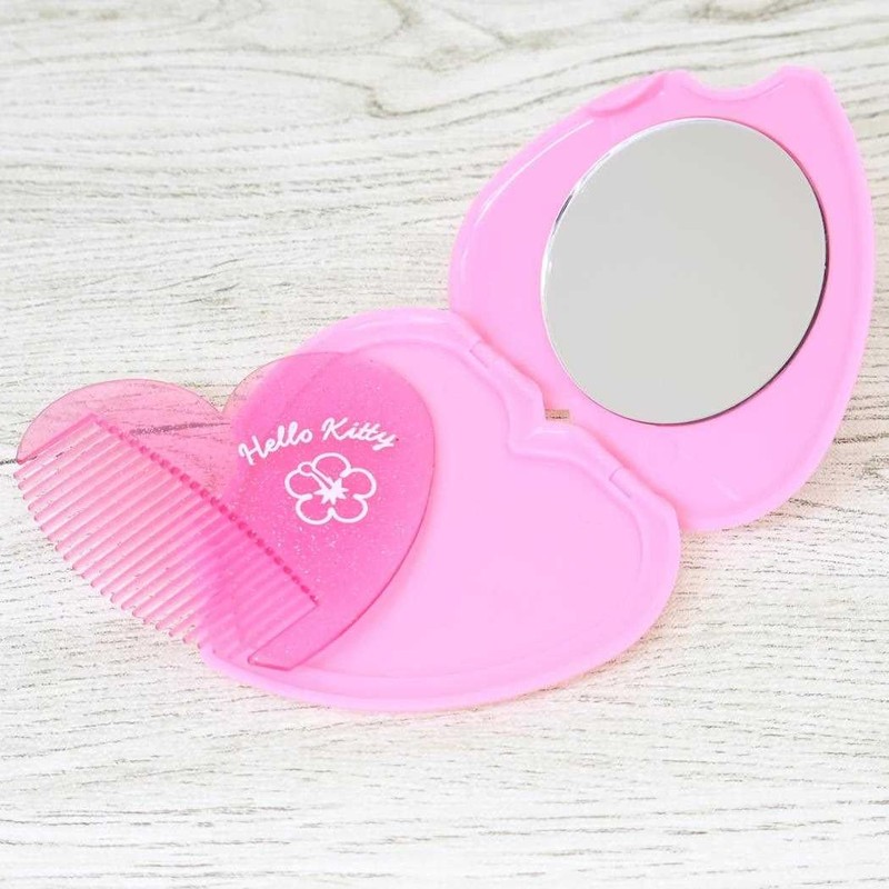 Sanrio Heart Shaped Mirror Comb Y2K / Hello Kitty