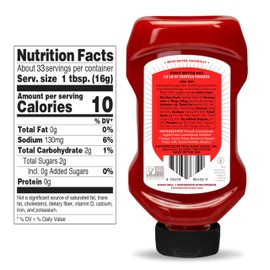 True Made Foods - No Sugar Added Ketchup - Condiment Squeeze Bottles Made with Fruit and Veggies for Barbeque Grilling and BBQ Toppings, Healthy Sauce for Cookout, Whole 30, Keto, Vegan (18.5 oz, 3 Pack)