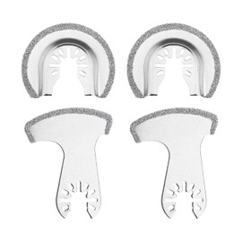 EMSea 4Pcs 1/2 Inch Semi Circle Diamond Blade 1/4 Inch Swing Diamond Blade Compatible with Bosch GOP40-30 Starlock 12V / 18V Compatible with Dre-Mel Multimax MM40