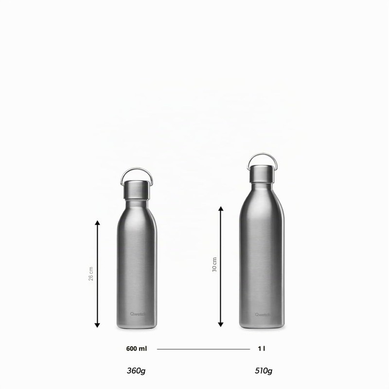 Qwetch - Drinking Bottle 600 ml Stainless Steel Curry Yellow