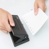 Rapesco PF66P0B1 Adjustable 6-Hole Diary Punch, 8 Sheet Capacity, Black