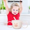 Baby Learning Drinking Cup 200mL Cartoon Animal Print Silicone Training