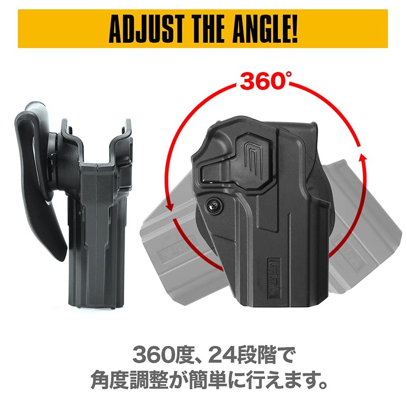 [LayLax] [CQC Holster for Desert Eagle] [Right] [Black] DE.50AE Polymer
