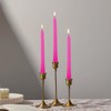Topsics 6 Pack 10 Inch Hot Pink Taper Candles, Rosy