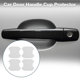 TUCKBOLD Car Magnet Car Door Handle Scratch Protector 91x93mm Anti-Scratches| Door Handle Protective Film Fiber White 4 Pcs