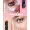 Hebterrka Pack of 50 Double-Sided Eyeshadow Applicators with Organiser, Disposable